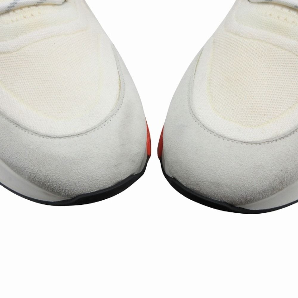 Hermes Addict Knit Sneakers Shoes Low Cut 43 White Orange