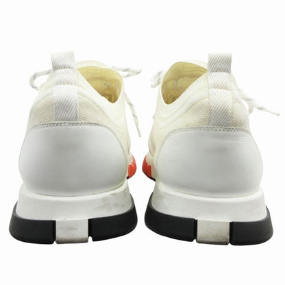 Hermes Addict Knit Sneakers Shoes Low Cut 43 White Orange