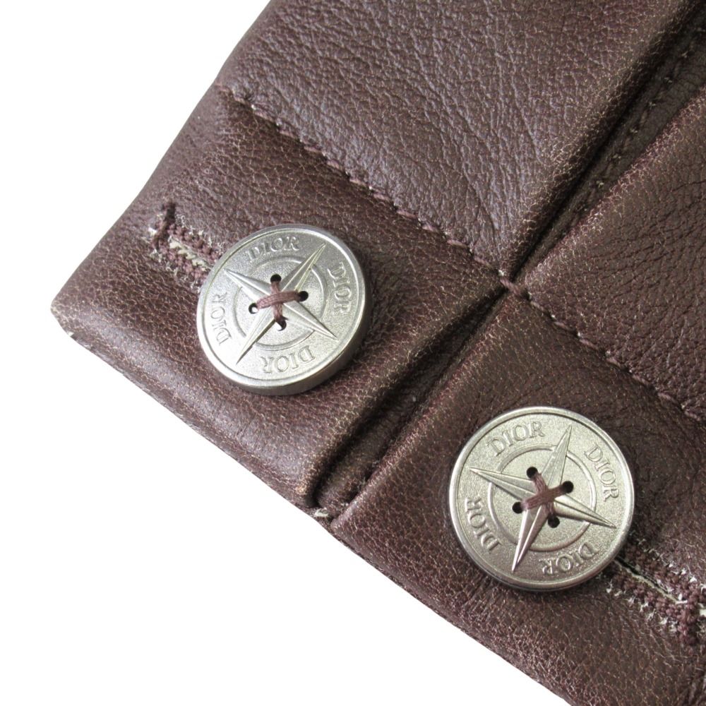 Dior Stone Island Lambskin Jacket Distressed 48 Brown