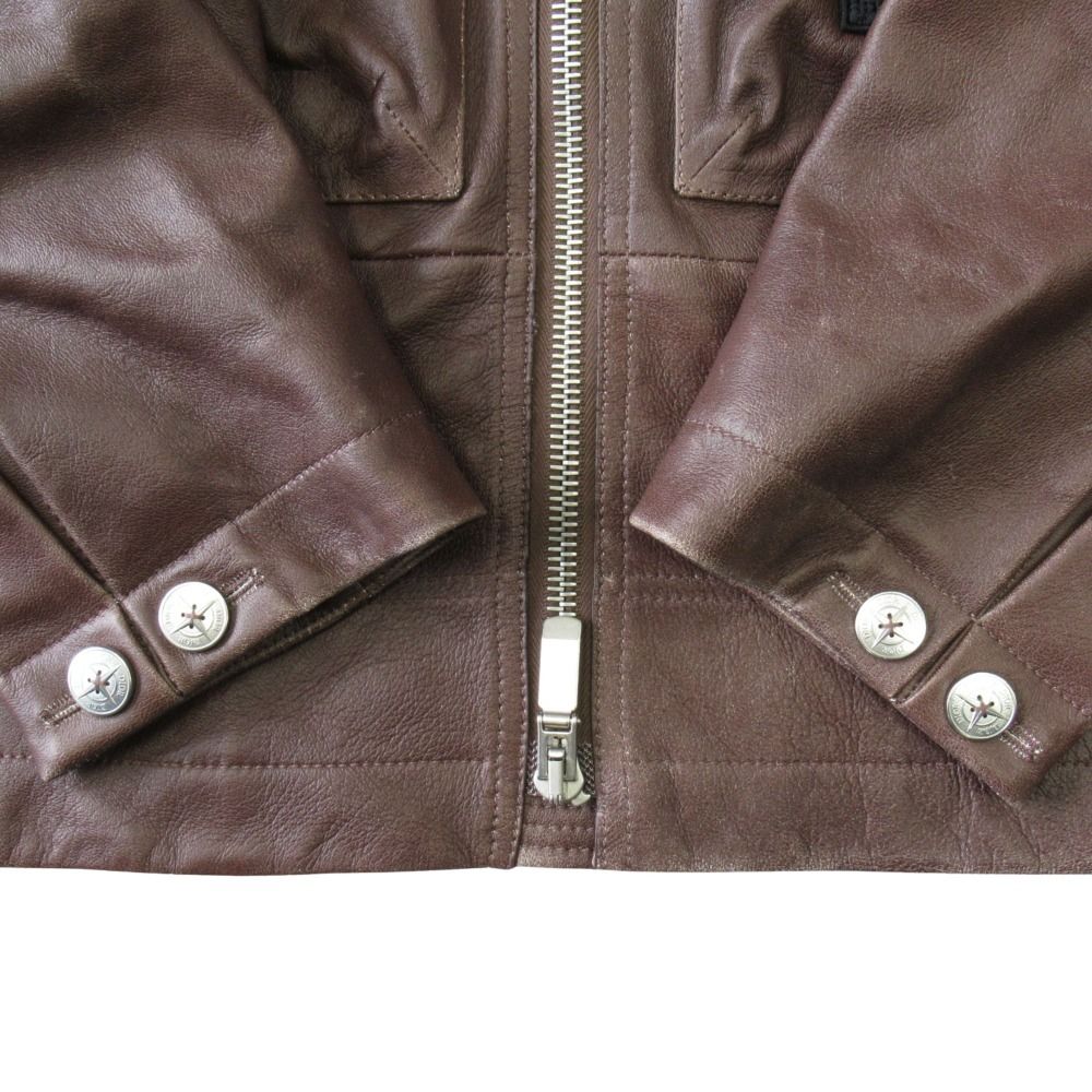 Dior Stone Island Lambskin Jacket Distressed 48 Brown