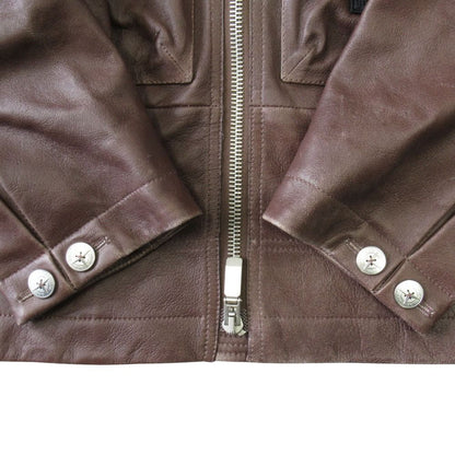 Dior Stone Island Lambskin Jacket Distressed 48 Brown