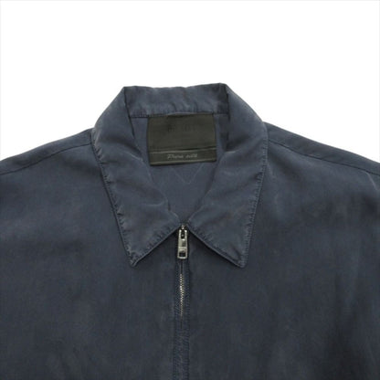 Prada Triangle Patch Silk Jacket Raf Simons Era M Navy