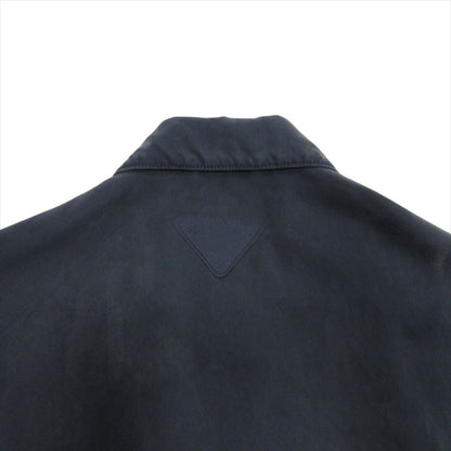 Prada Triangle Patch Silk Jacket Raf Simons Era M Navy