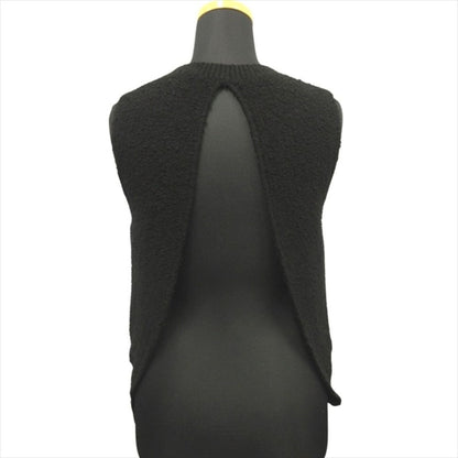 Bottega Veneta Back Open Knit Vest Sleeveless Sweater XS Black