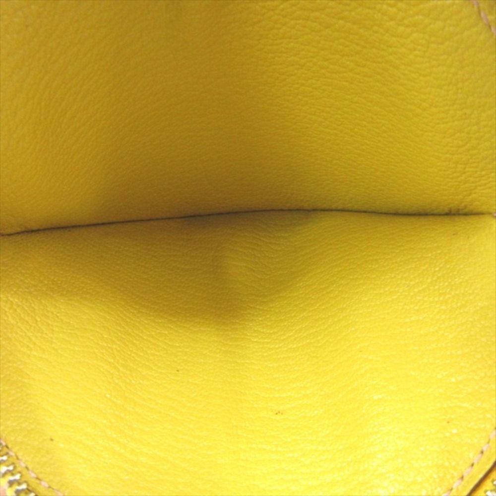 Hermes in the Loop Coin Case Wallet Purse Card Chaine D'ancre Leather Yellow