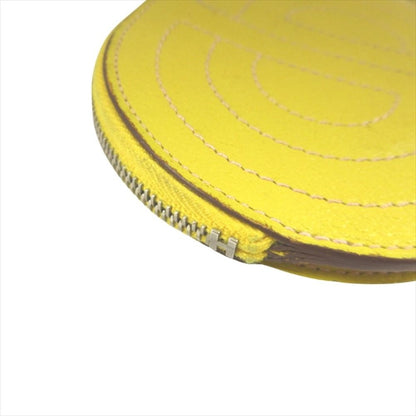 Hermes in the Loop Coin Case Wallet Purse Card Chaine D'ancre Leather Yellow