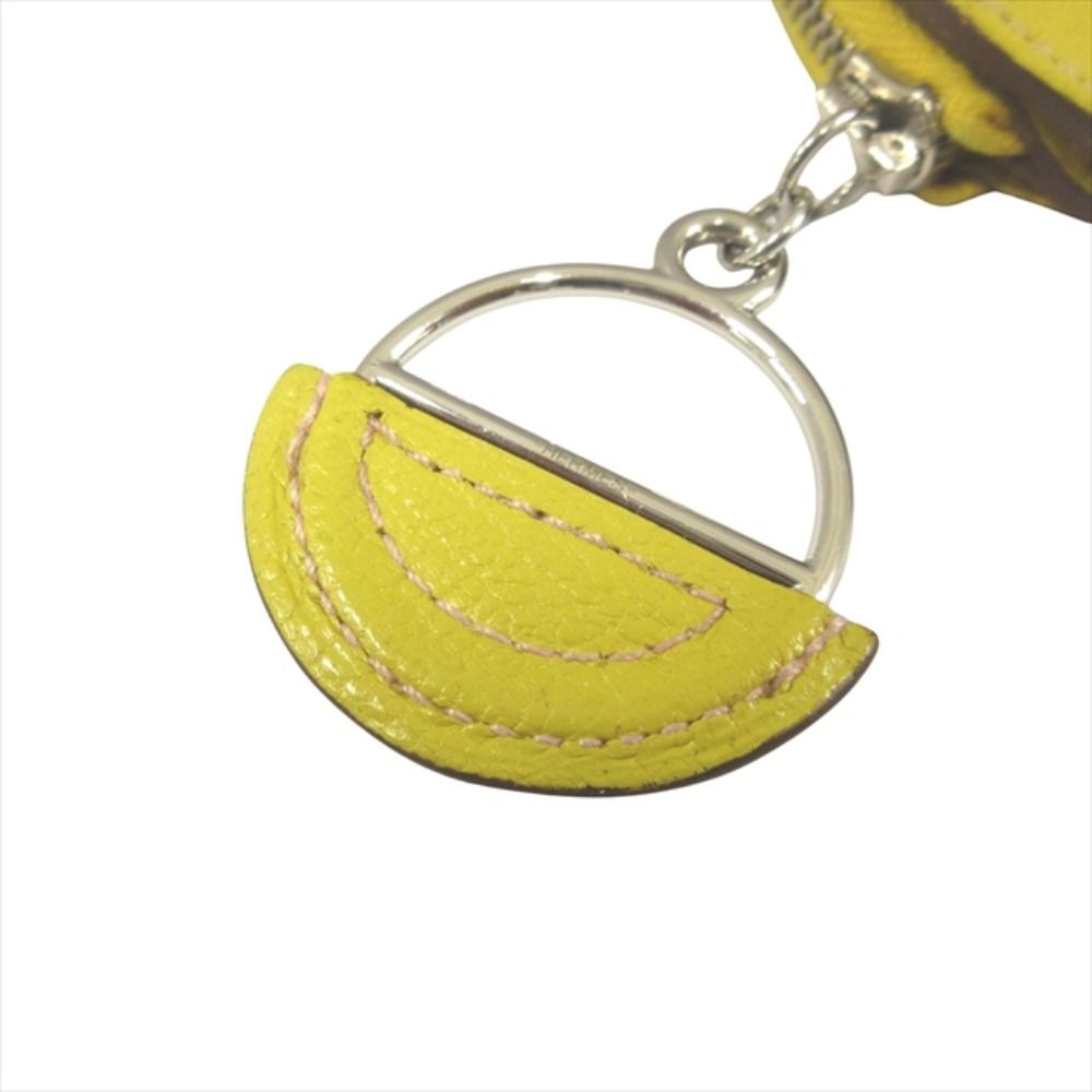 Hermes in the Loop Coin Case Wallet Purse Card Chaine D'ancre Leather Yellow