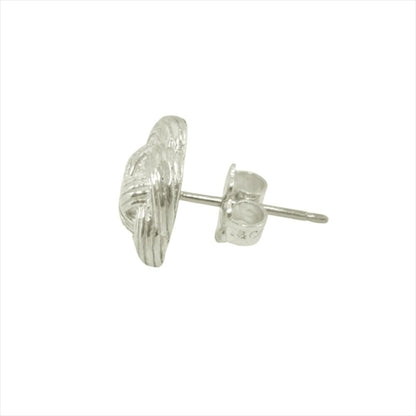 Tiffany & Co Polished Flower Stud Earrings Both Ears Silver