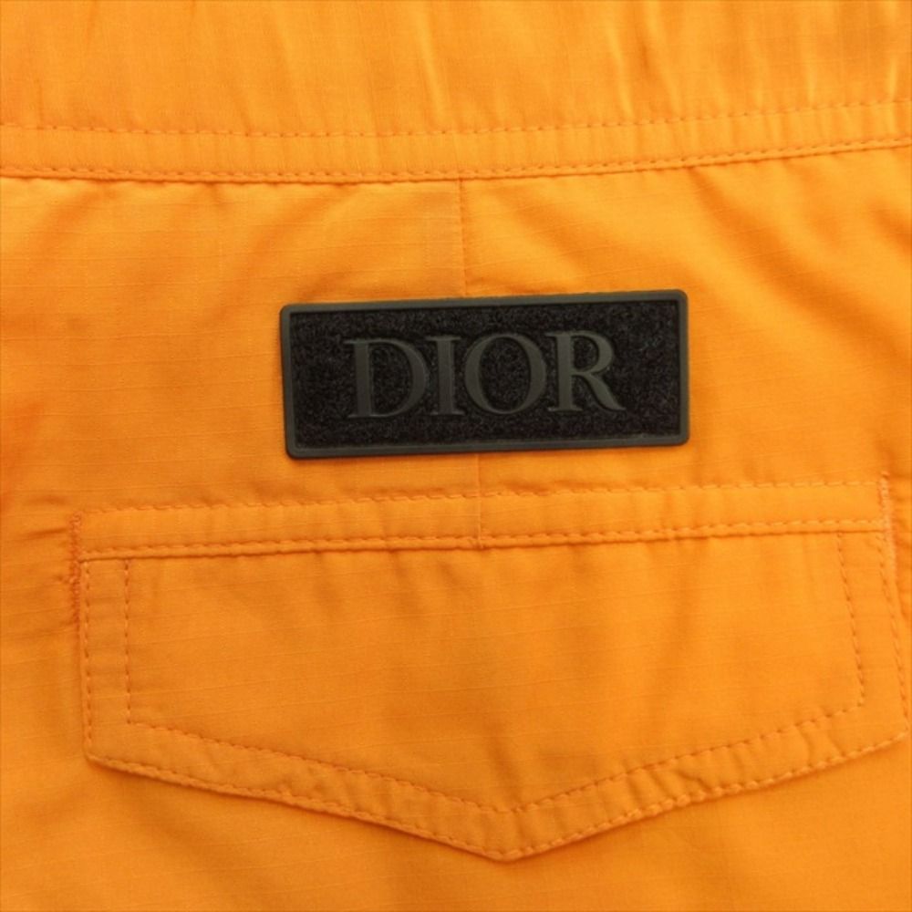 Dior Roller Buckle Co Star Bermuda Shorts Nylon Drawstring 48 Orange