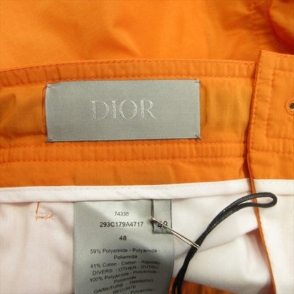 Dior Roller Buckle Co Star Bermuda Shorts Nylon Drawstring 48 Orange