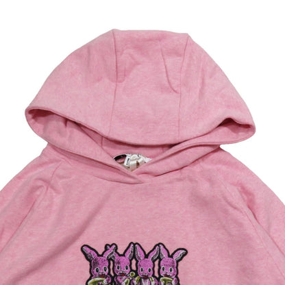 Dior Baby Pullover Hoodie Sweatshirt Dress Long Sleeve Rabbit Patch Top 12 Pink
