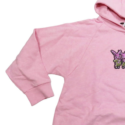 Dior Baby Pullover Hoodie Sweatshirt Dress Long Sleeve Rabbit Patch Top 12 Pink