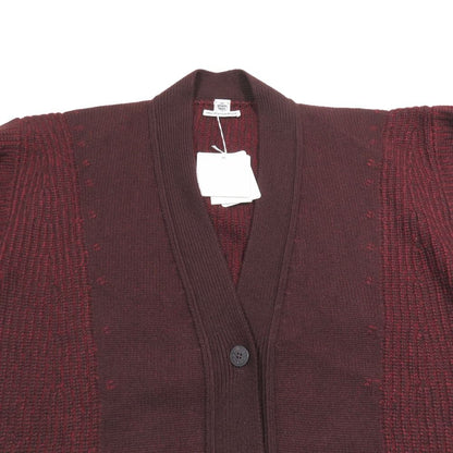 Hermes Cashmere Over Silhouette Long Cardigan Melange Knit Sweater Long Sleeve