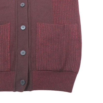 Hermes Cashmere Over Silhouette Long Cardigan Melange Knit Sweater Long Sleeve