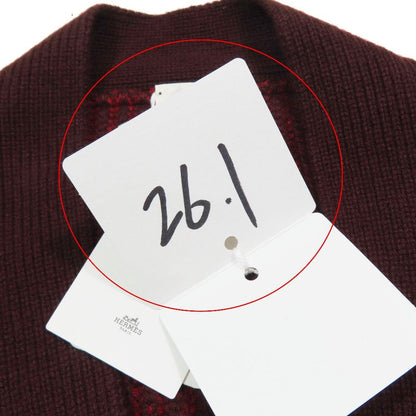 Hermes Cashmere Over Silhouette Long Cardigan Melange Knit Sweater Long Sleeve