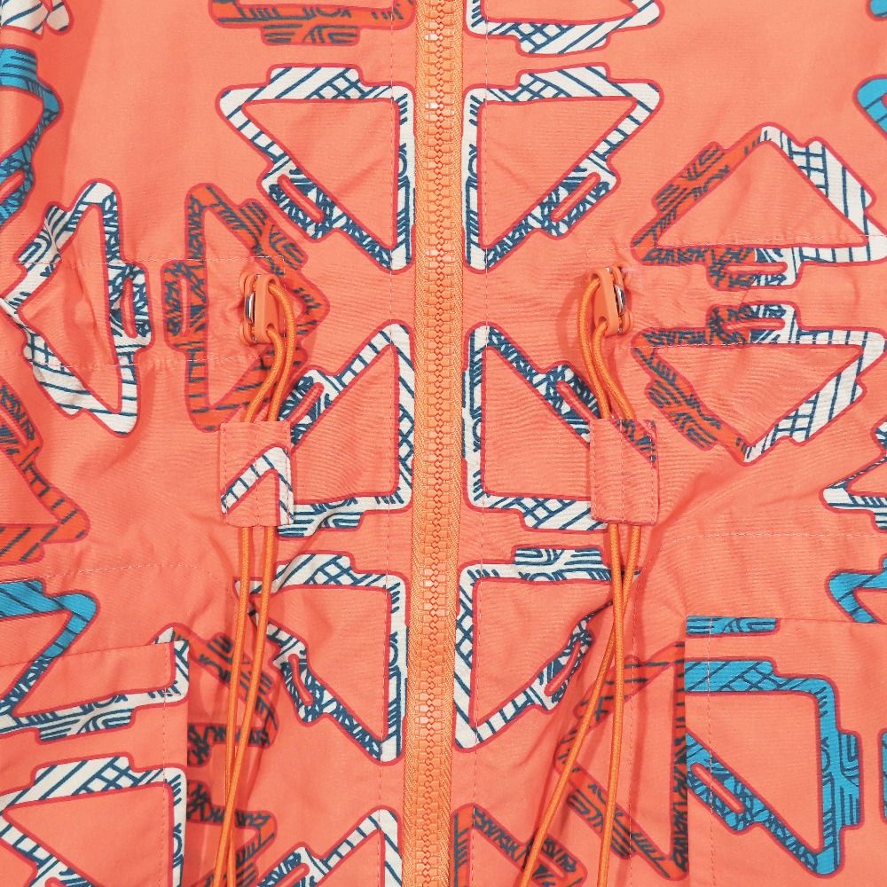 Hermes Tatersales Long Beach Windbreaker Long Coat All Pattern 34 Orange