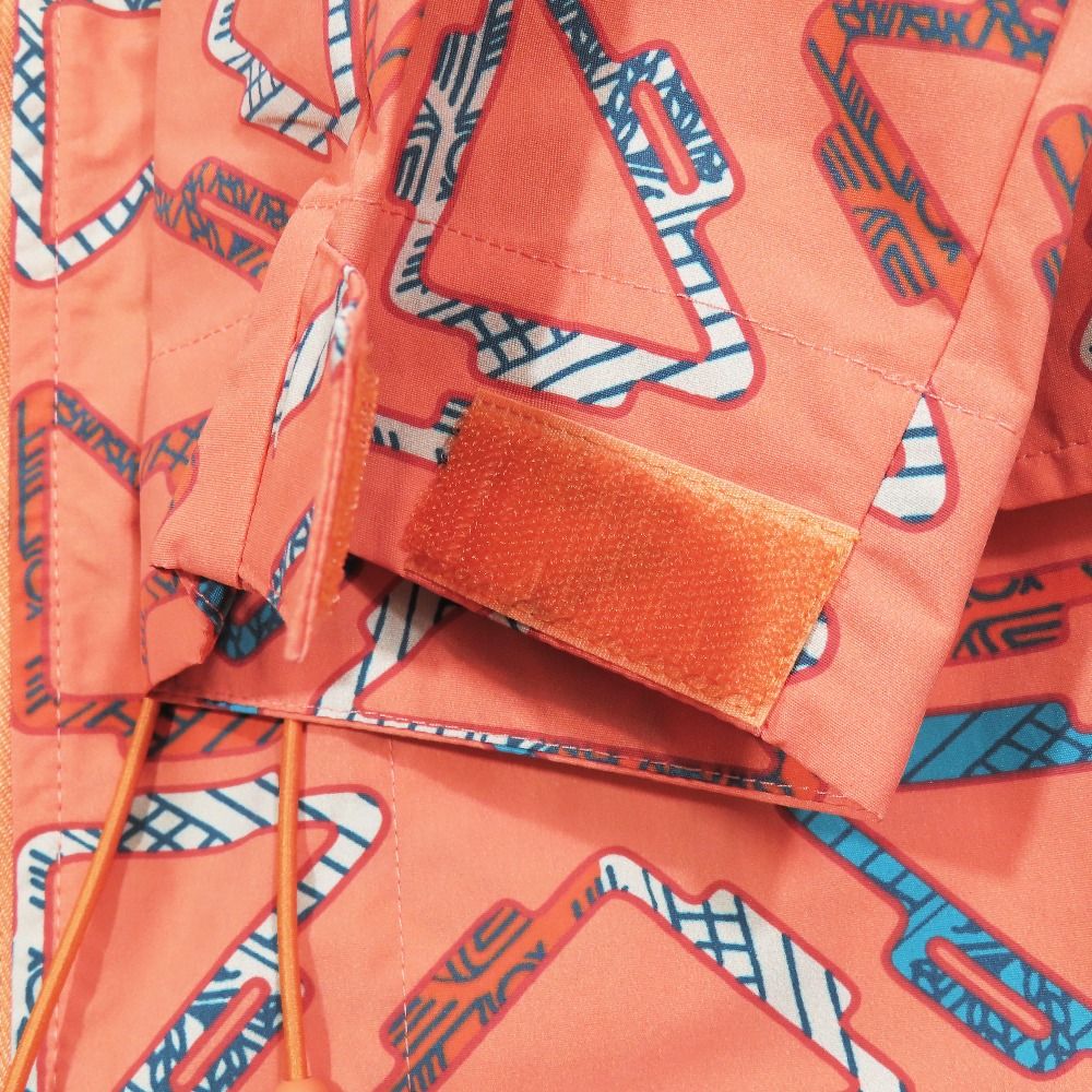 Hermes Tatersales Long Beach Windbreaker Long Coat All Pattern 34 Orange