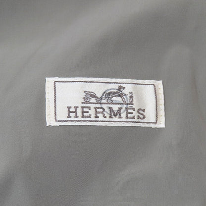 Hermes Logo Bicolor Nylon Vest Sleeveless Jacket Double Zip Gilet 50 Orange Gray