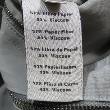 Hermes Series Button Zip Up Vest Jacket Sleeveless Light 50 Gray
