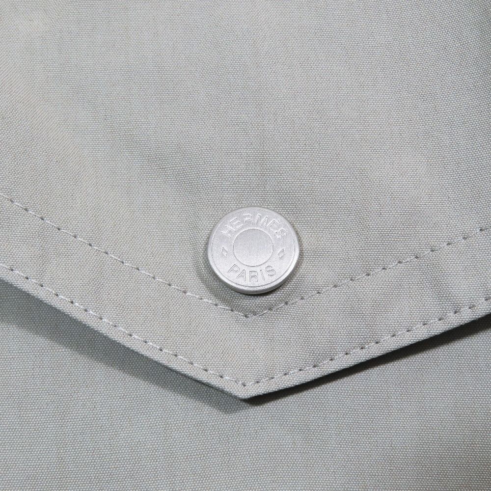 Hermes Series Button Zip Up Vest Jacket Sleeveless Light 50 Gray