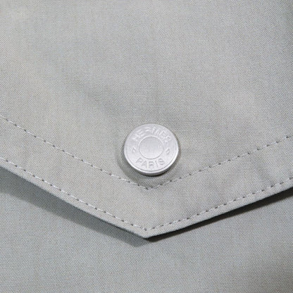 Hermes Series Button Zip Up Vest Jacket Sleeveless Light 50 Gray