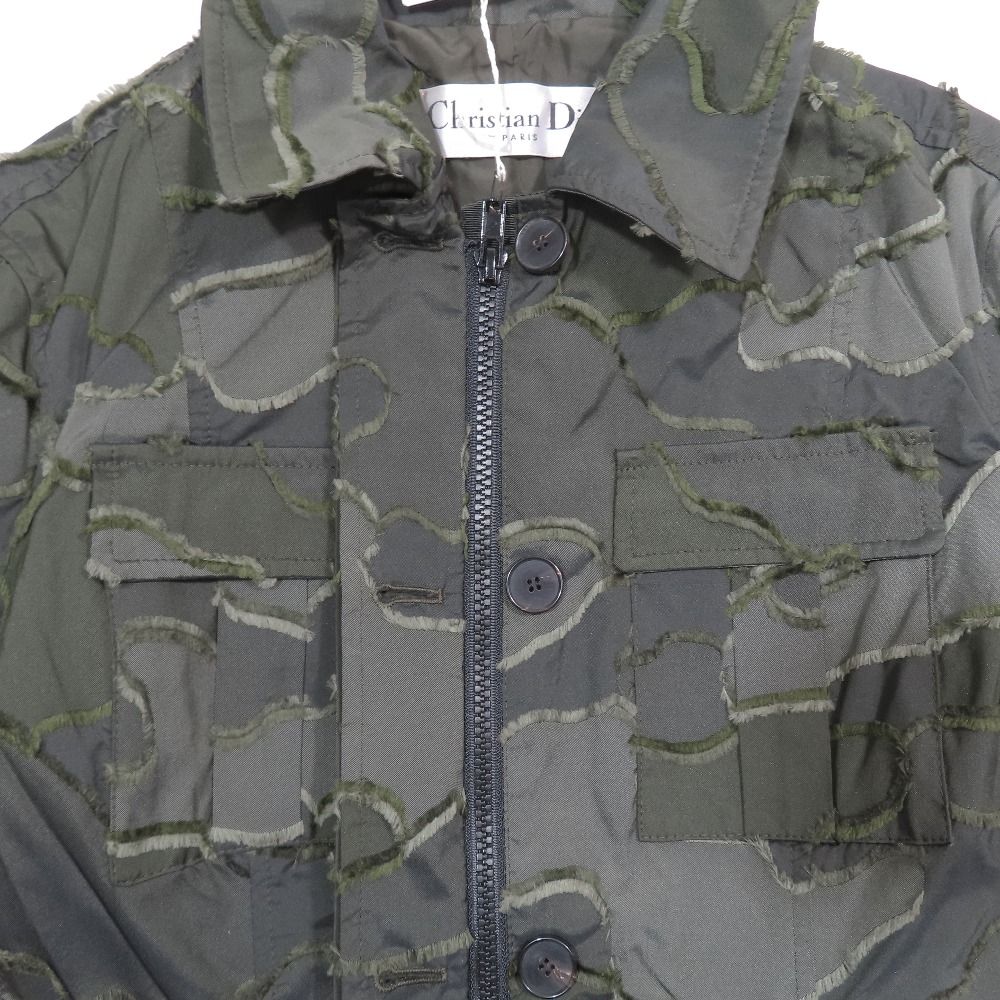 Dior Poly Jacket Nylon Zip Shirt Camouflage 40 Khaki