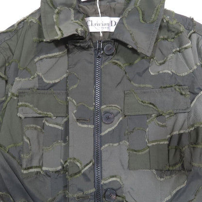 Dior Poly Jacket Nylon Zip Shirt Camouflage 40 Khaki