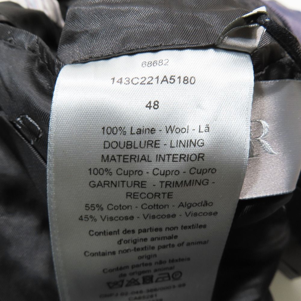 Dior Military Napoleon Jacket Bonaparte Embroidery Fully Lined Center Vent 48