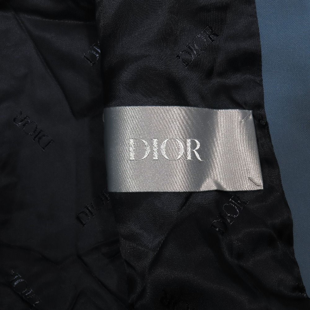 Dior Kenny Scharf Nylon Mod Coat Logo Embroidery Hoodie 48 Blue