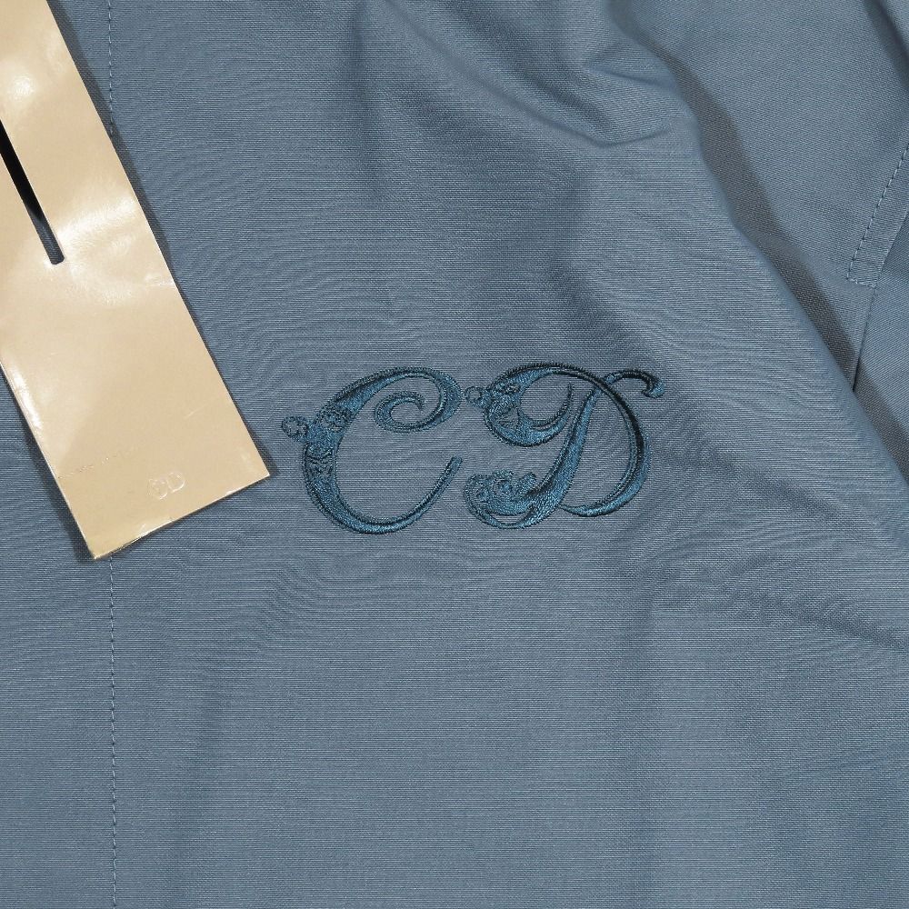Dior Kenny Scharf Nylon Mod Coat Logo Embroidery Hoodie 48 Blue