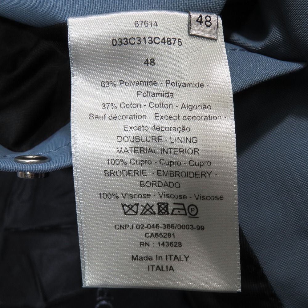 Dior Kenny Scharf Nylon Mod Coat Logo Embroidery Hoodie 48 Blue