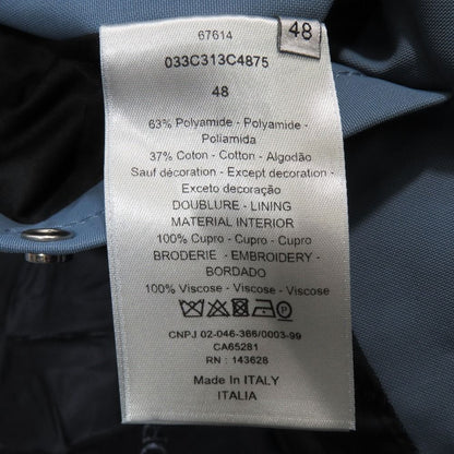 Dior Kenny Scharf Nylon Mod Coat Logo Embroidery Hoodie 48 Blue