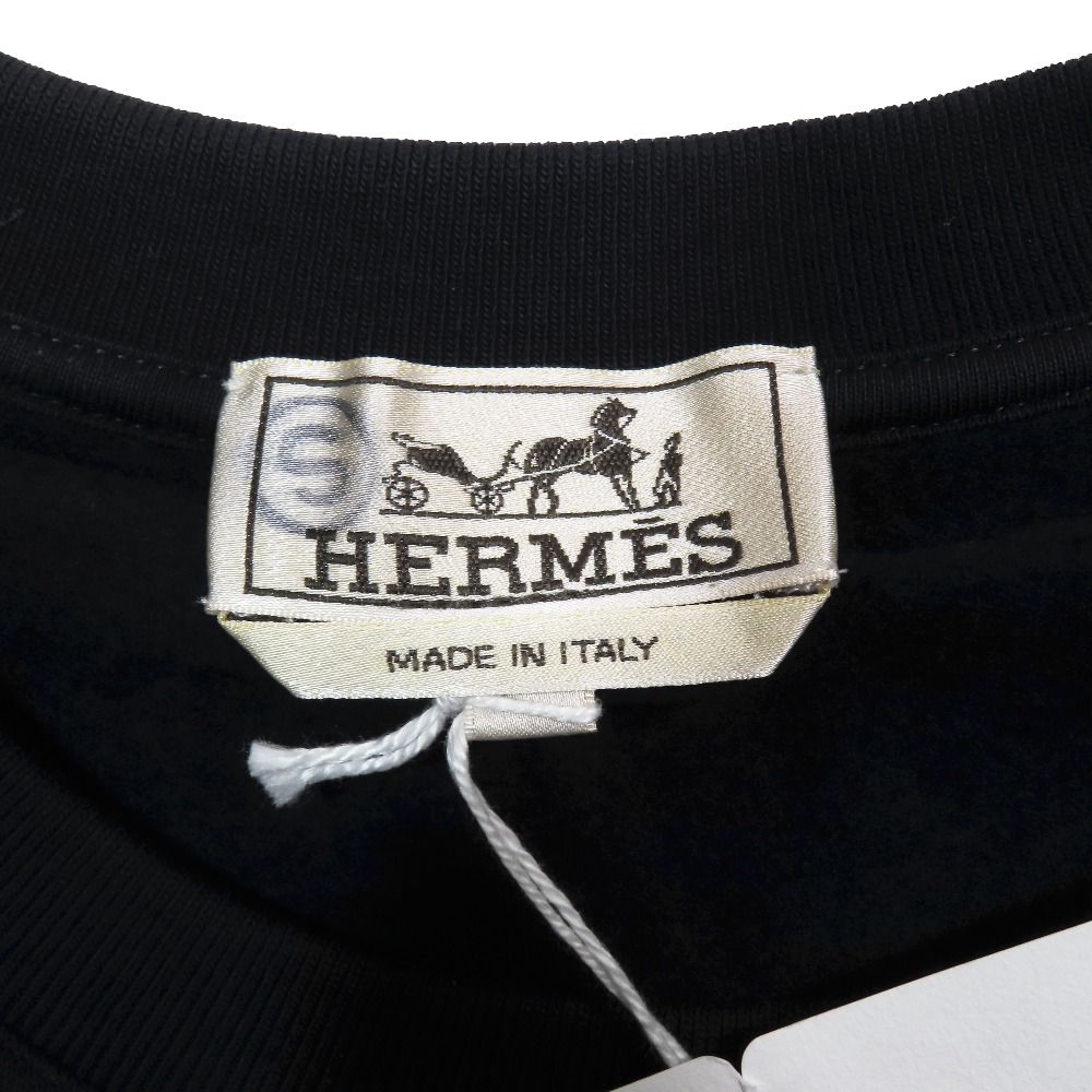 Hermes Chevaux en Symetrie Sweatshirt Shirt Brushed Lining Sheepskin Trim