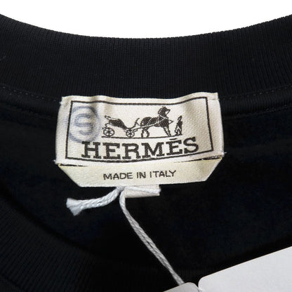 Hermes Chevaux en Symetrie Sweatshirt Shirt Brushed Lining Sheepskin Trim