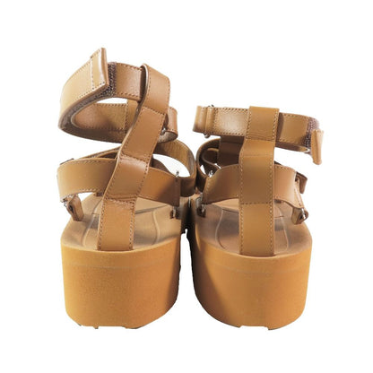 Hermes Enid Thick Sole Sandals Shoes Platform Diamant Buckle Logo