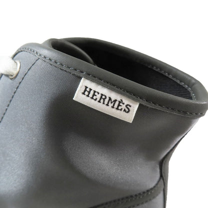 Hermes Express Nylon High Cut Sneakers Shoes Logo 40.5 Gray
