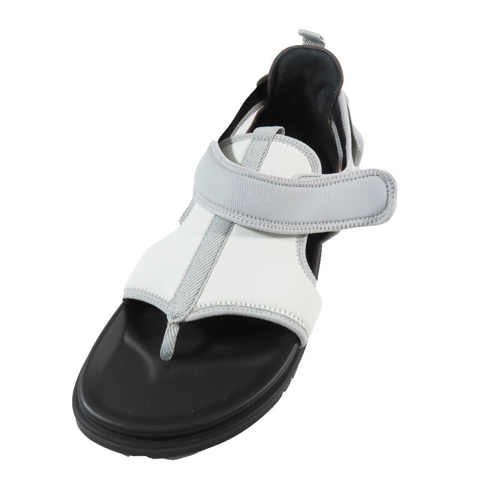 Hermes Giorno Sandals Shoes Technical Jersey Velcro 42.5 Gray Black