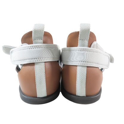 Hermes Giorno Sandals Shoes Technical Jersey Velcro 42.5 Gray Black