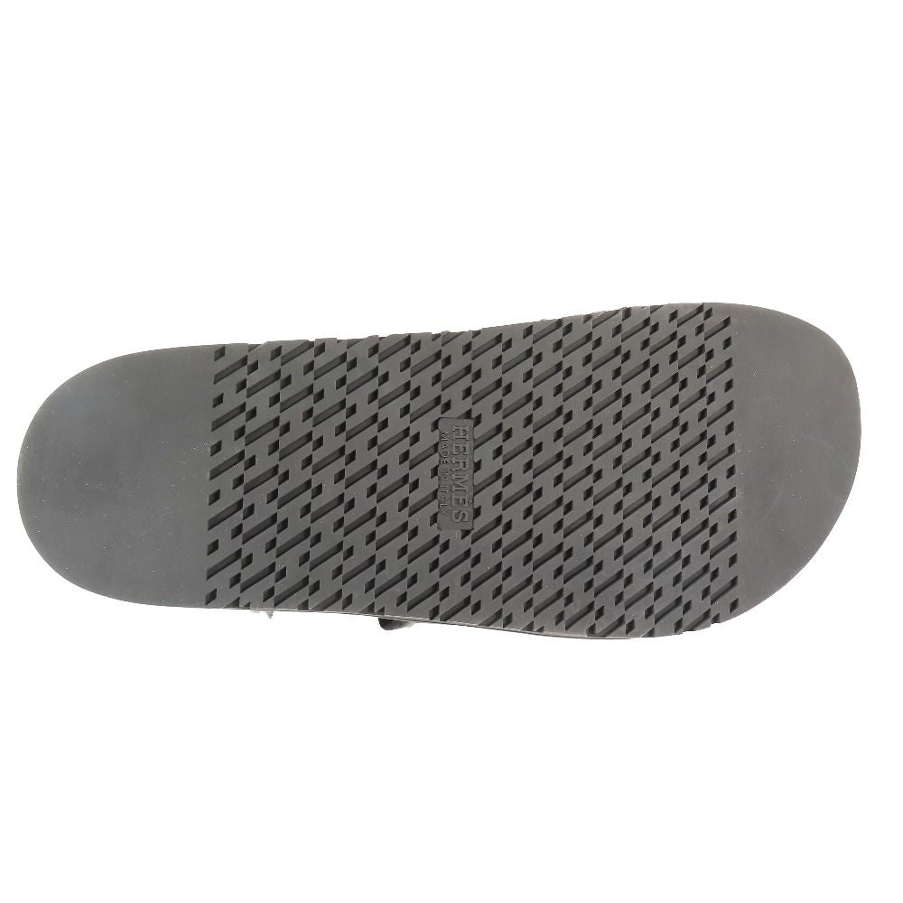 Hermes Giorno Sandals Shoes Technical Jersey Velcro 42.5 Gray Black