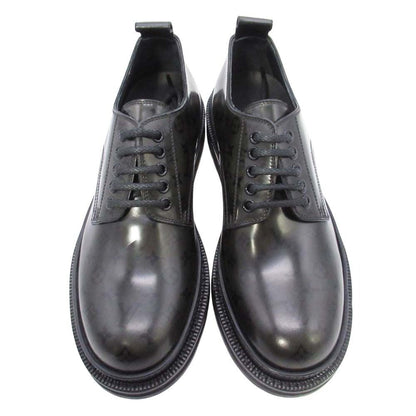 Louis Vuitton Monogram Davis Shoes Thick Sole Platform Lace Up Leather
