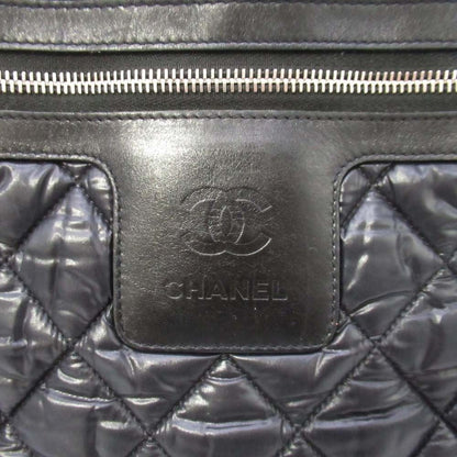 Chanel CC Logo Quilted Backpack Purse Black