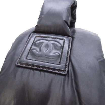 Chanel CC Logo Quilted Backpack Purse Black