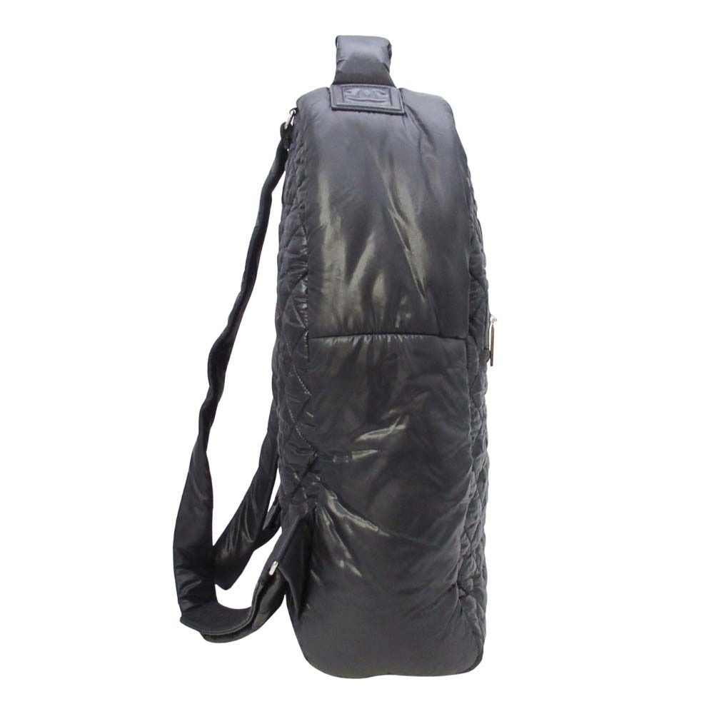 Chanel CC Logo Quilted Backpack Purse Black