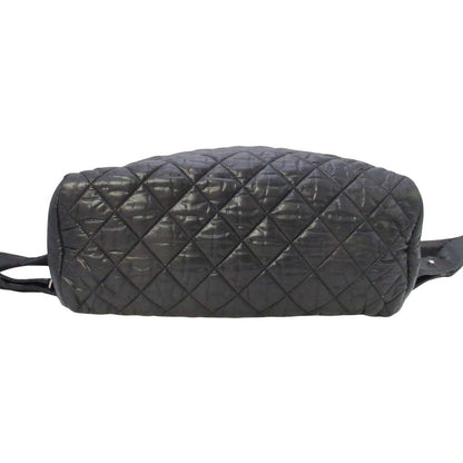 Chanel CC Logo Quilted Backpack Purse Black