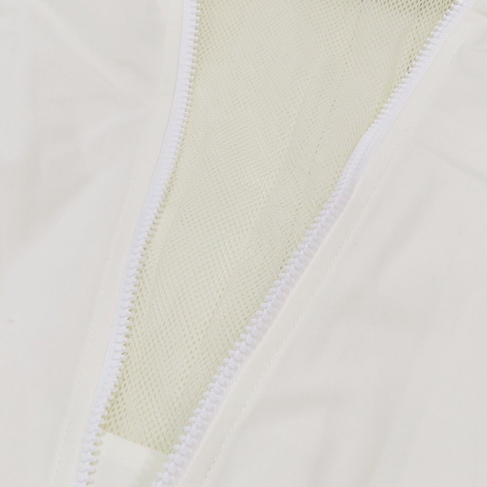 Hermes Poncho Cape Coat Jacket Long Nylon Switch Cotton 34 White