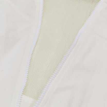 Hermes Poncho Cape Coat Jacket Long Nylon Switch Cotton 34 White