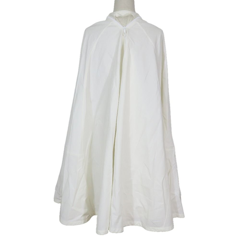 Hermes Poncho Cape Coat Jacket Long Nylon Switch Cotton 34 White