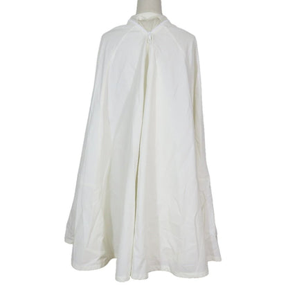 Hermes Poncho Cape Coat Jacket Long Nylon Switch Cotton 34 White