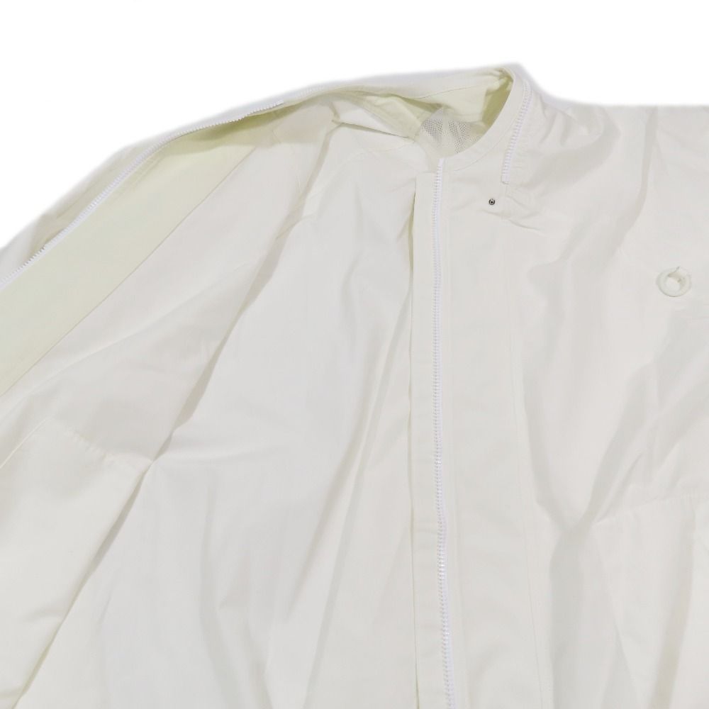 Hermes Poncho Cape Coat Jacket Long Nylon Switch Cotton 34 White