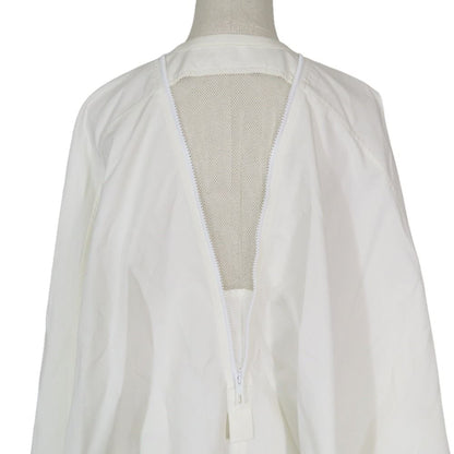 Hermes Poncho Cape Coat Jacket Long Nylon Switch Cotton 34 White